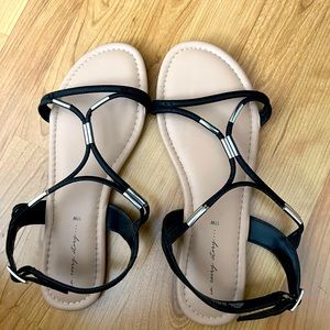 Cute black and silver sandals!